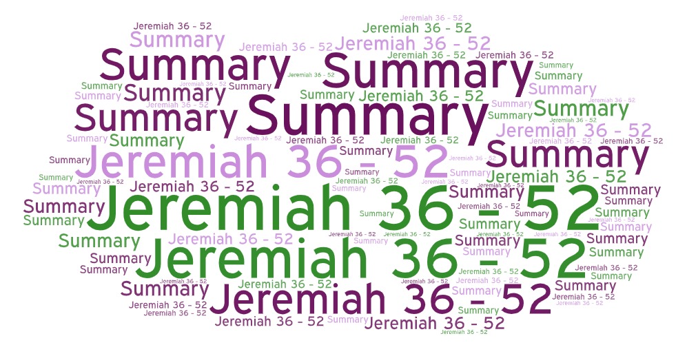 Jeremiah 36 - 52 Summary